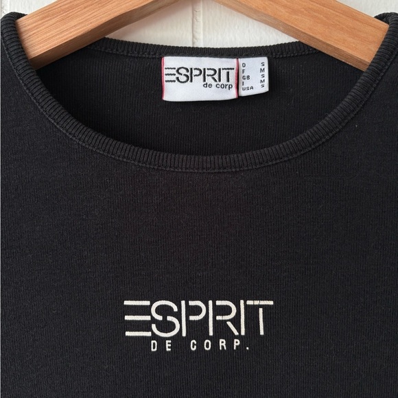 Esprit Classic Logo Long Sleeve Top | Size Small - Picture 5 of 5